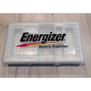 Energizer Battery Organizer Storage Case Clear Plastic AAA AA C D 9V Holder